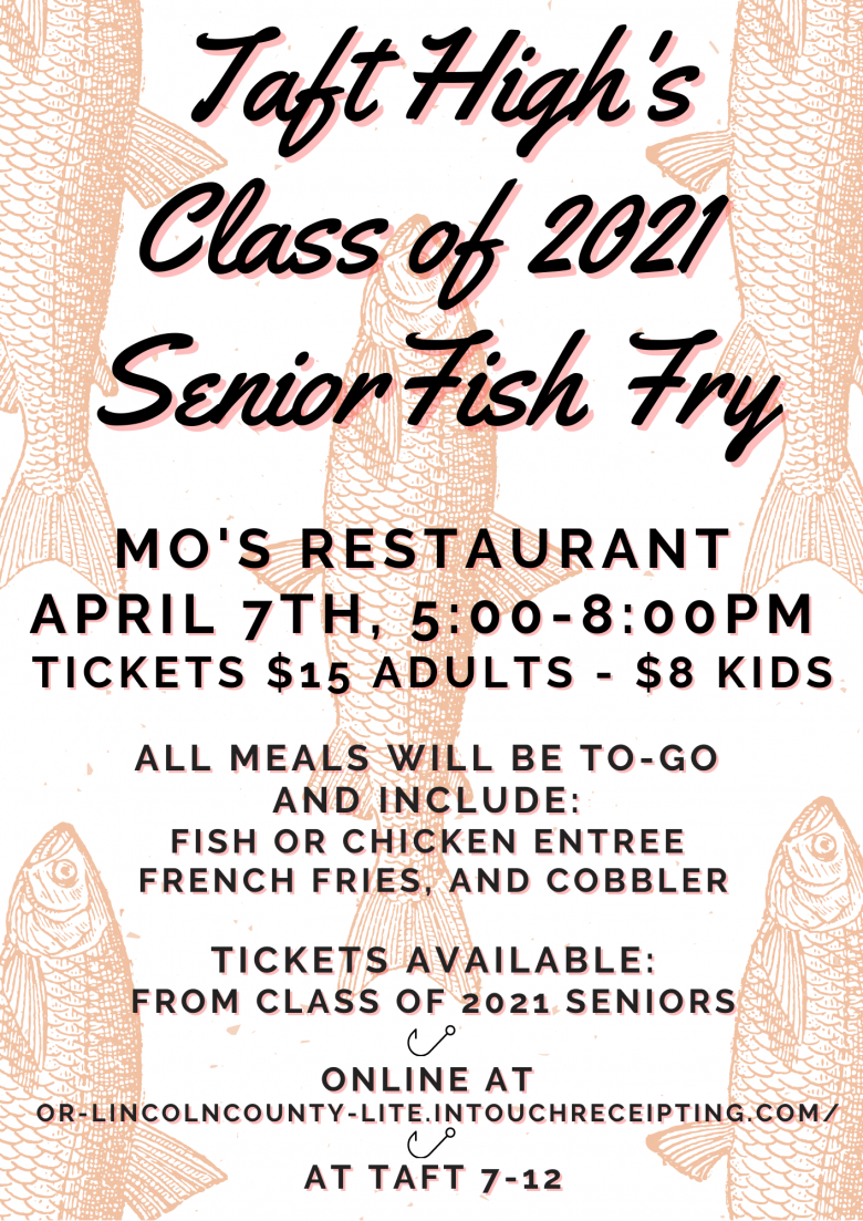 senior fish fry at Mo's restaurant April 7th