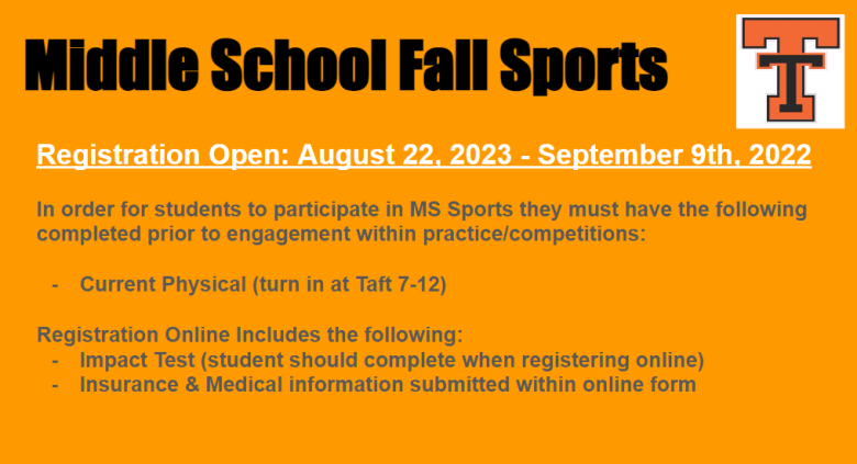 MS Fall Sports Registration